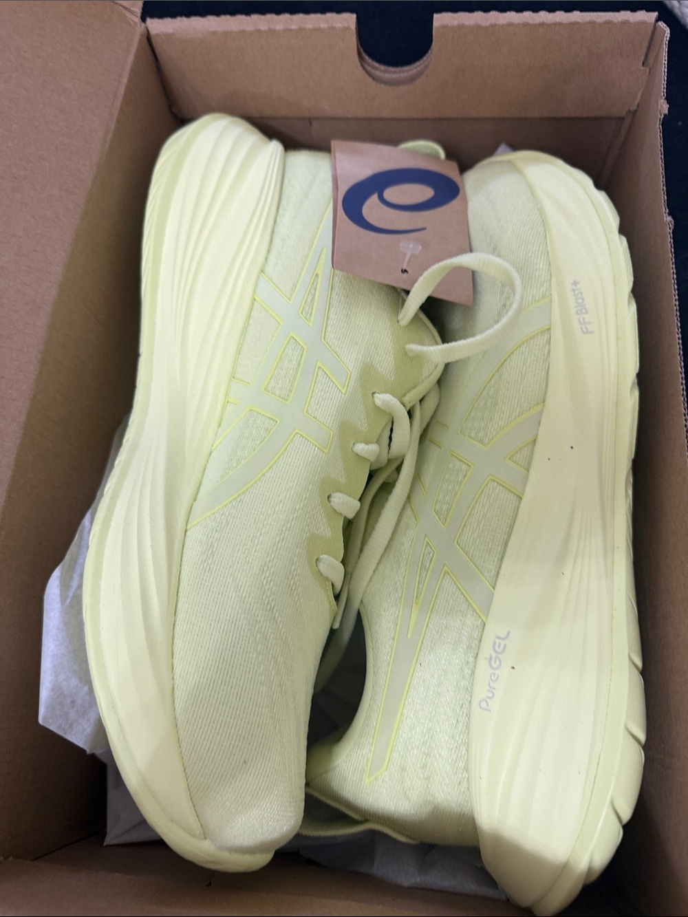 ASICS Women's Neon Lime Athletic Running Shoes - Picture 3 of 4